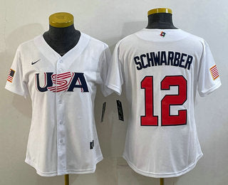 USA Kyle Schwarber USA Baseball white Classic jersey