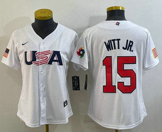 USA Bobby Witt Jr USA Baseball white Replica jersey