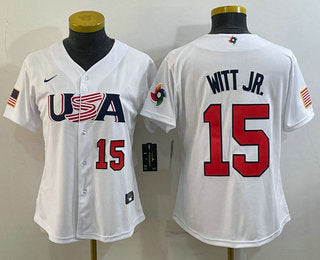 USA Bobby Witt Jr Number USA Baseball white Replica jersey