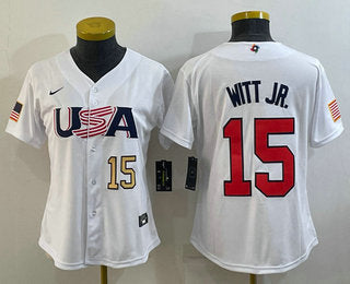 USA Bobby Witt Jr Number USA Baseball white Replica jersey