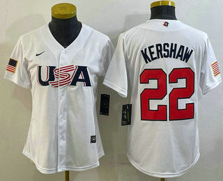 USA Clayton Kershaw USA Baseball white Classic jersey