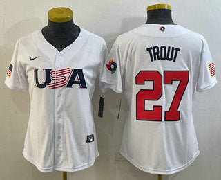 USA Mike Trout USA Baseball white Replica jersey