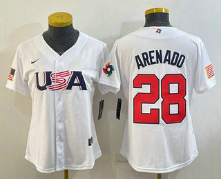 USA Nolan Arenado USA Baseball white Replica jersey