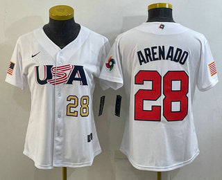 USA Nolan Arenado Number USA Baseball white Replica jersey