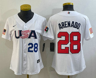 USA Nolan Arenado Number USA Baseball white Replica jersey