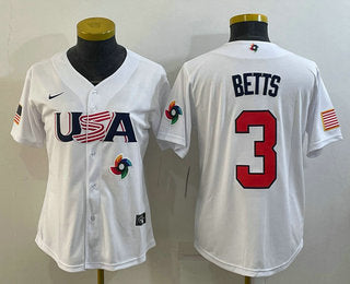 USA Mookie Betts USA Baseball white Replica jersey