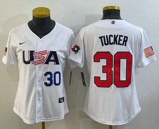 USA Kyle Tucker Number USA Baseball white Classic jersey