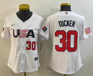 USA Kyle Tucker Number USA Baseball white Classic jersey