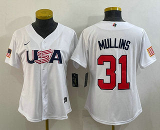 USA Cedric Mullins USA Baseball white Classic jersey