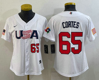 USA Nestor Cortes Number USA Baseball white Classic jersey