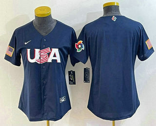 USA Blank USA Baseball navy Classic jersey