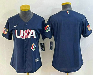 USA Blank USA Baseball navy Classic jersey