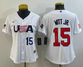 USA Bobby Witt Jr Number USA Baseball white Replica jersey