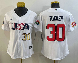 USA Kyle Tucker Number USA Baseball white Classic jersey