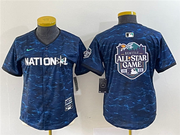 Custom MLB All-Star teal jersey