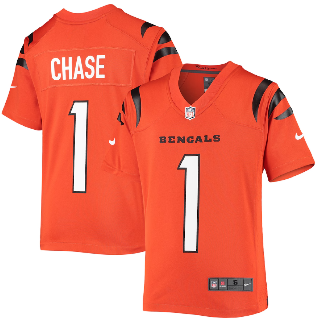 Ja'Marr Chase Nike Cincinnati Bengals orange Game jersey
