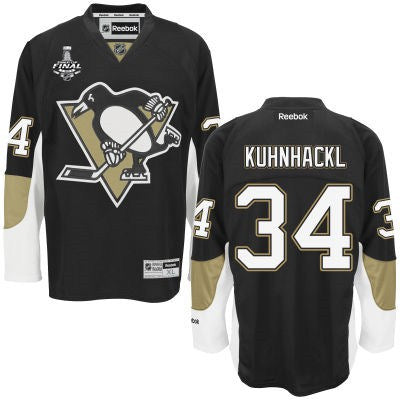 Tom Kuhnhackl Pittsburgh Penguins black Home jersey
