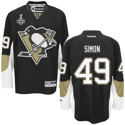 Dominik Simon Pittsburgh Penguins black Home jersey