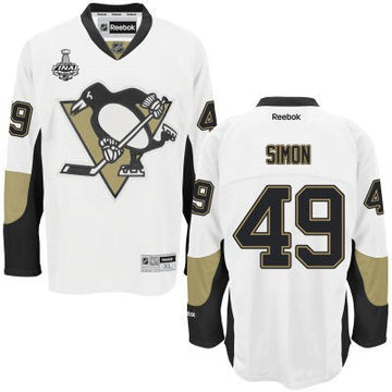 Dominik Simon Pittsburgh Penguins white Away jersey