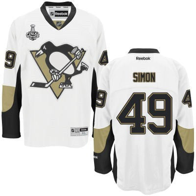 Dominik Simon Pittsburgh Penguins white Away jersey