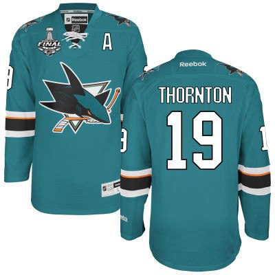 Joe Thornton San Jose Sharks teal Home jersey
