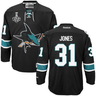 Martin Jones San Jose Sharks black Third jersey