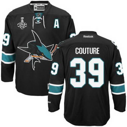 Logan Couture San Jose Sharks black Third jersey