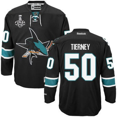 Chris Tierney San Jose Sharks black Third jersey