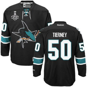 Chris Tierney San Jose Sharks black Third jersey