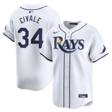 Aaron Civale Tampa Bay Rays white Limited jersey