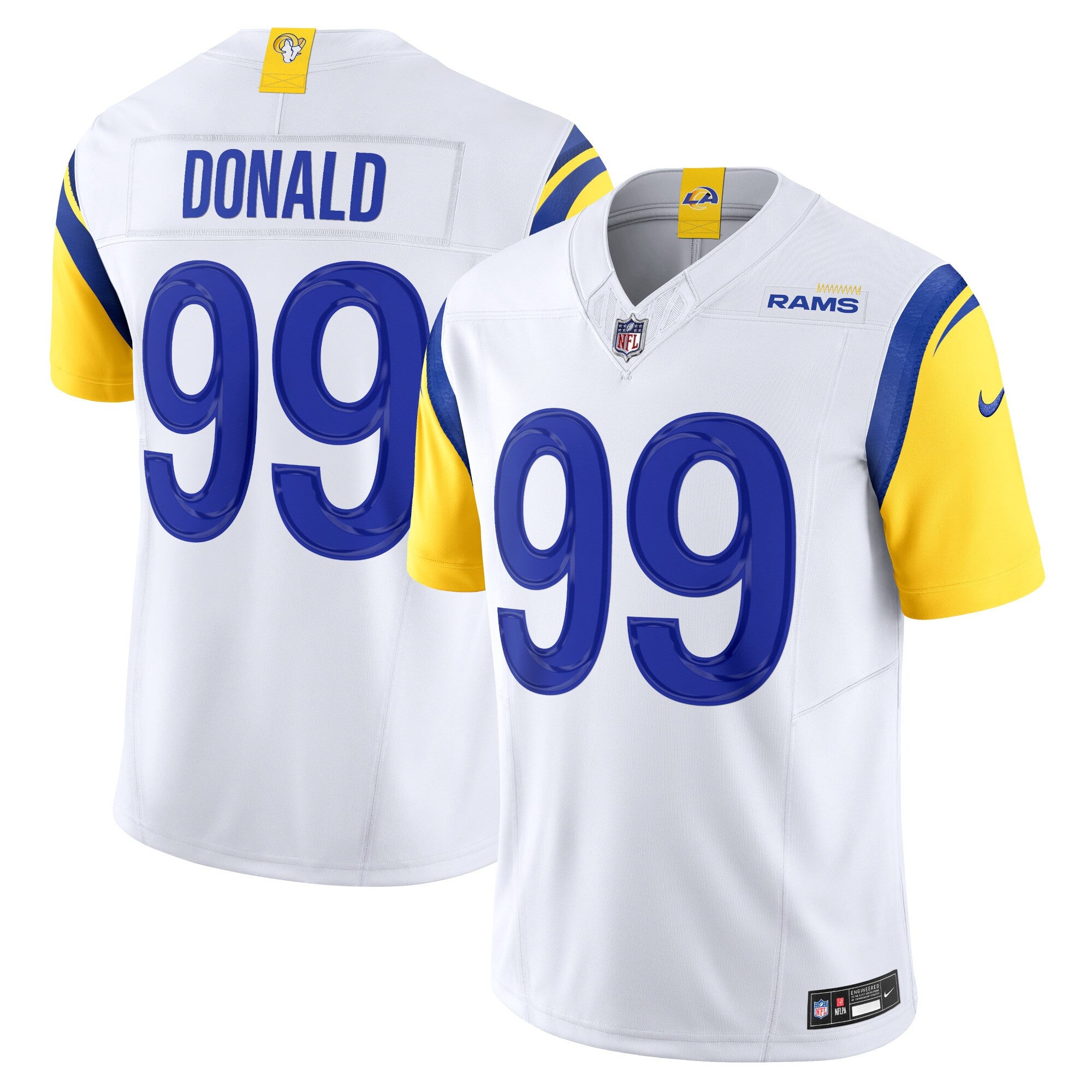 Aaron Donald Los Angeles Rams white Vapor jersey