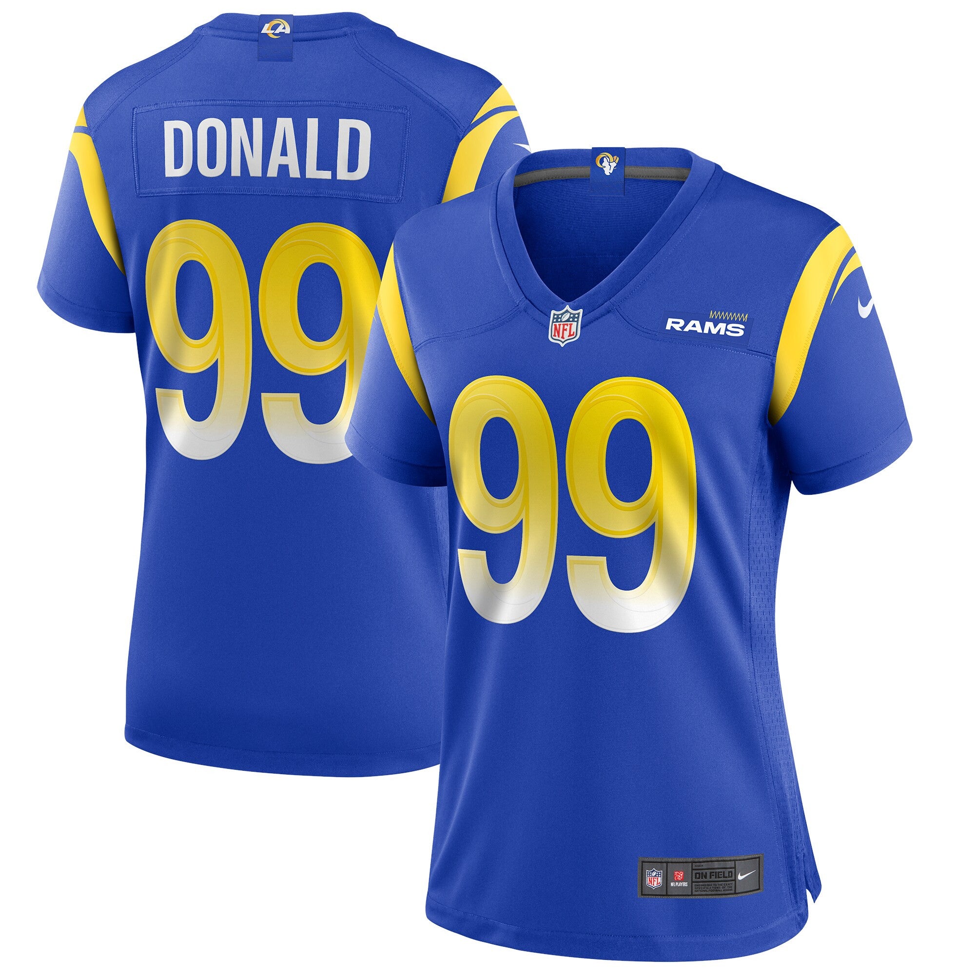Aaron Donald Los Angeles Rams royal jersey