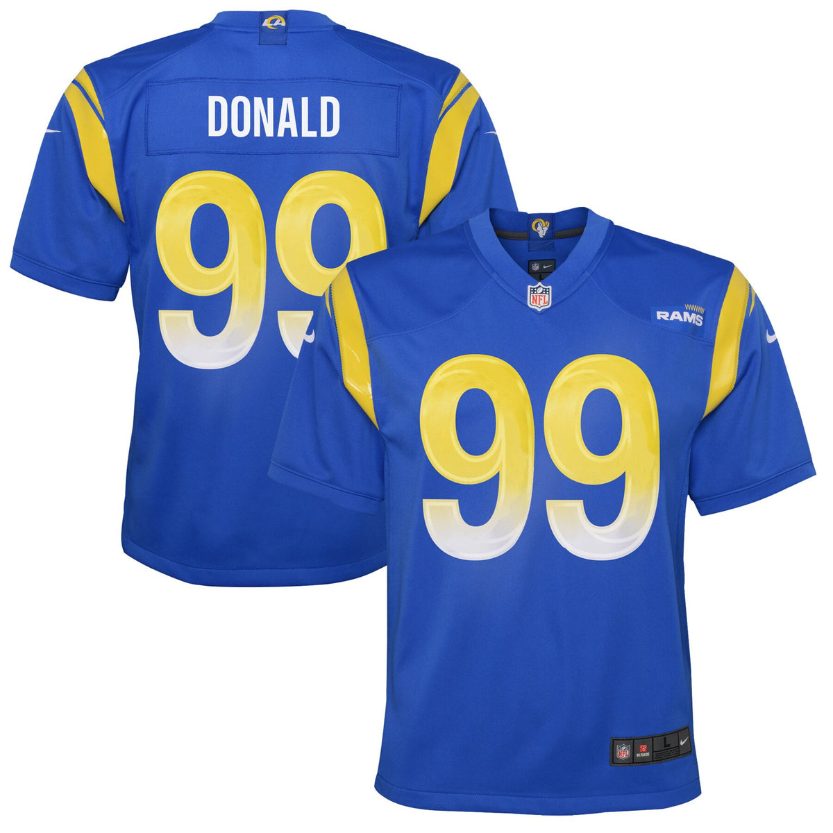 Aaron Donald Los Angeles Rams royal jersey