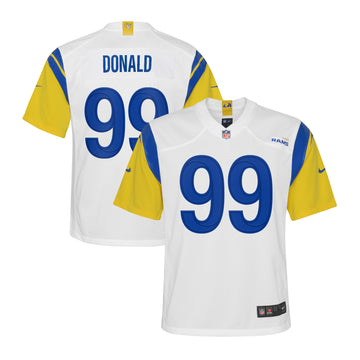 Aaron Donald Los Angeles Rams white jersey