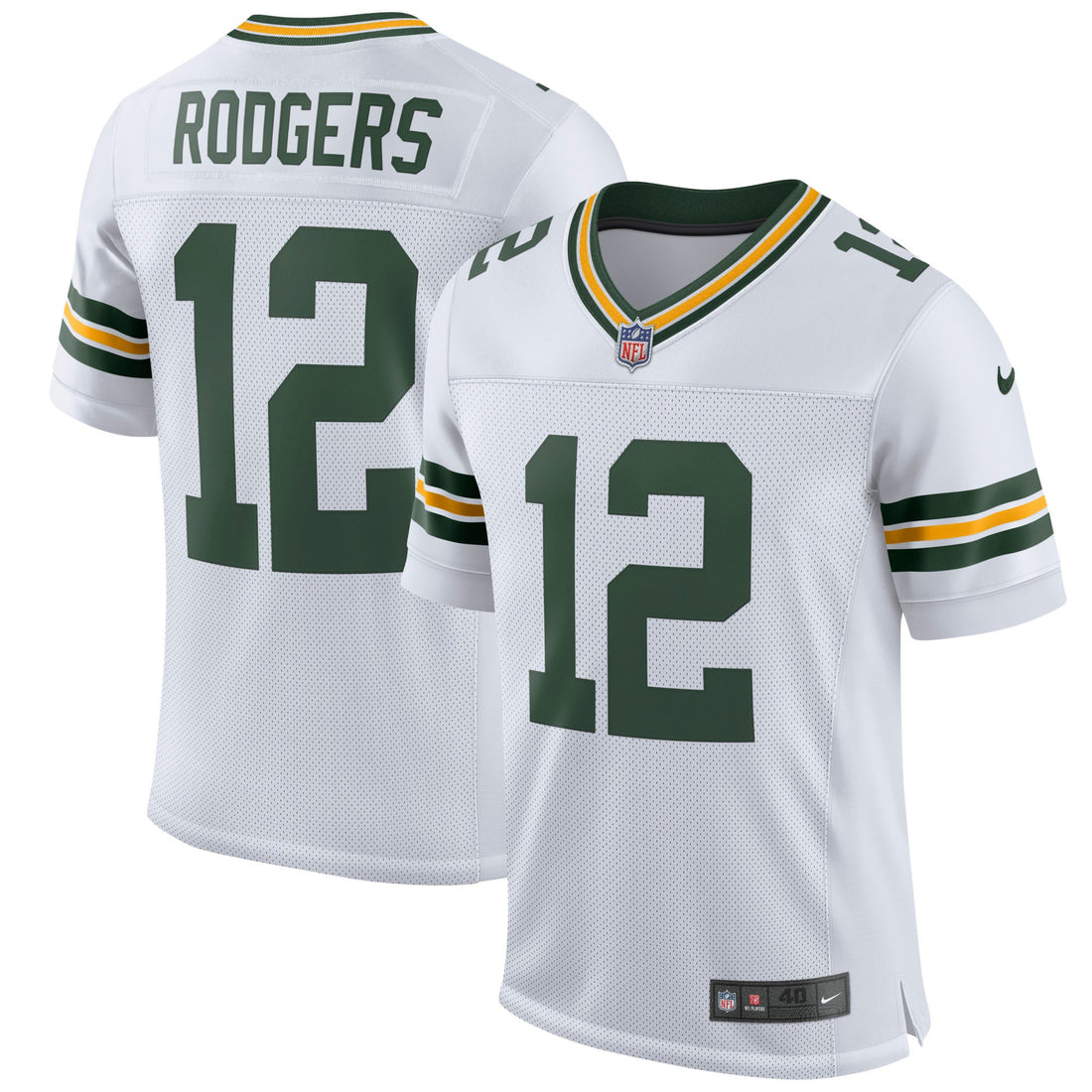 Aaron Rodgers Green Bay Packers white Elite jersey