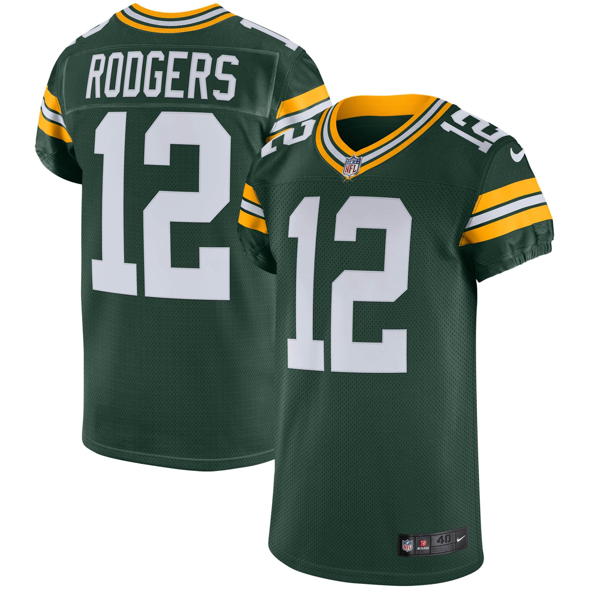 Aaron Rodgers Green Bay Packers green Vapor jersey