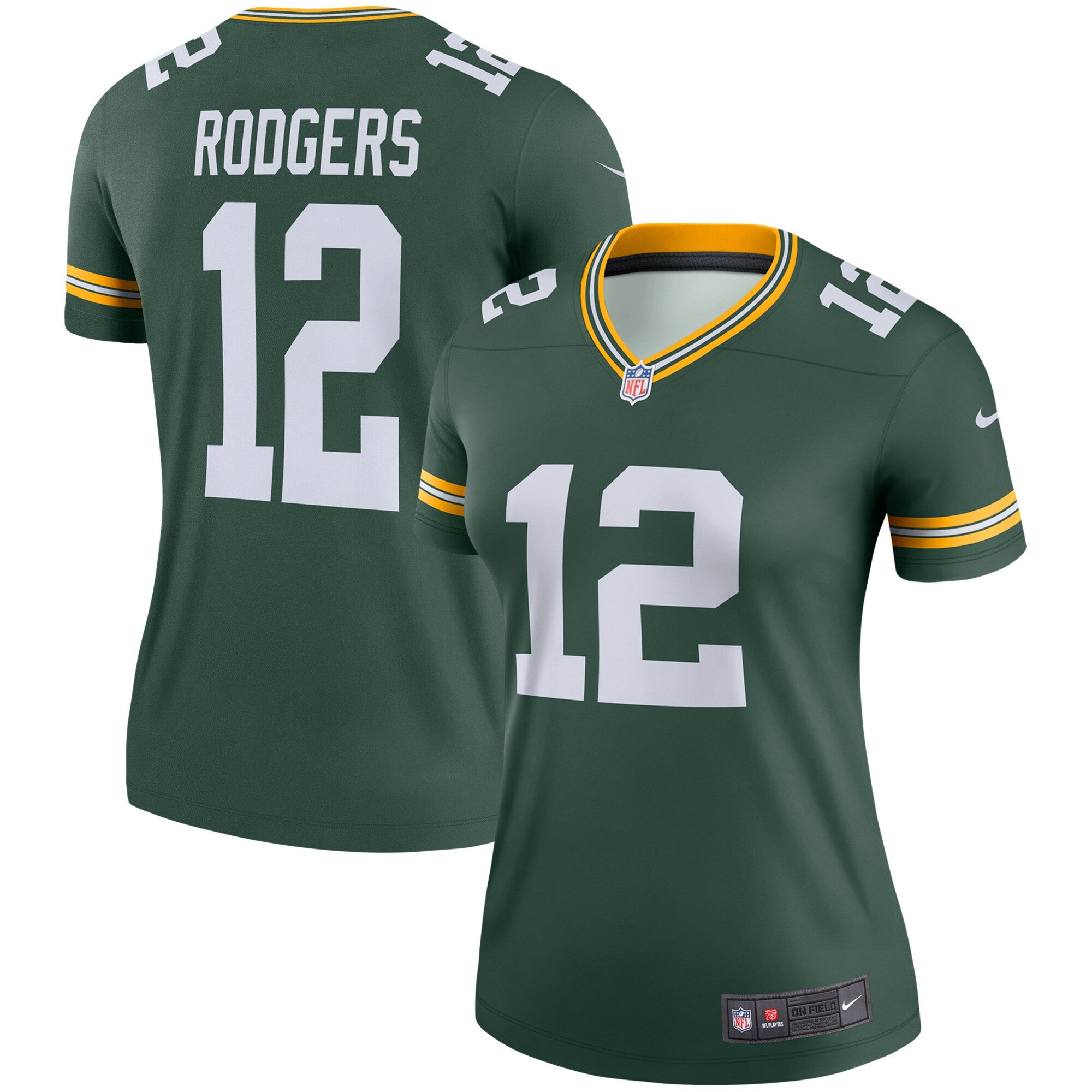 Aaron Rodgers Green Bay Packers green Legend jersey