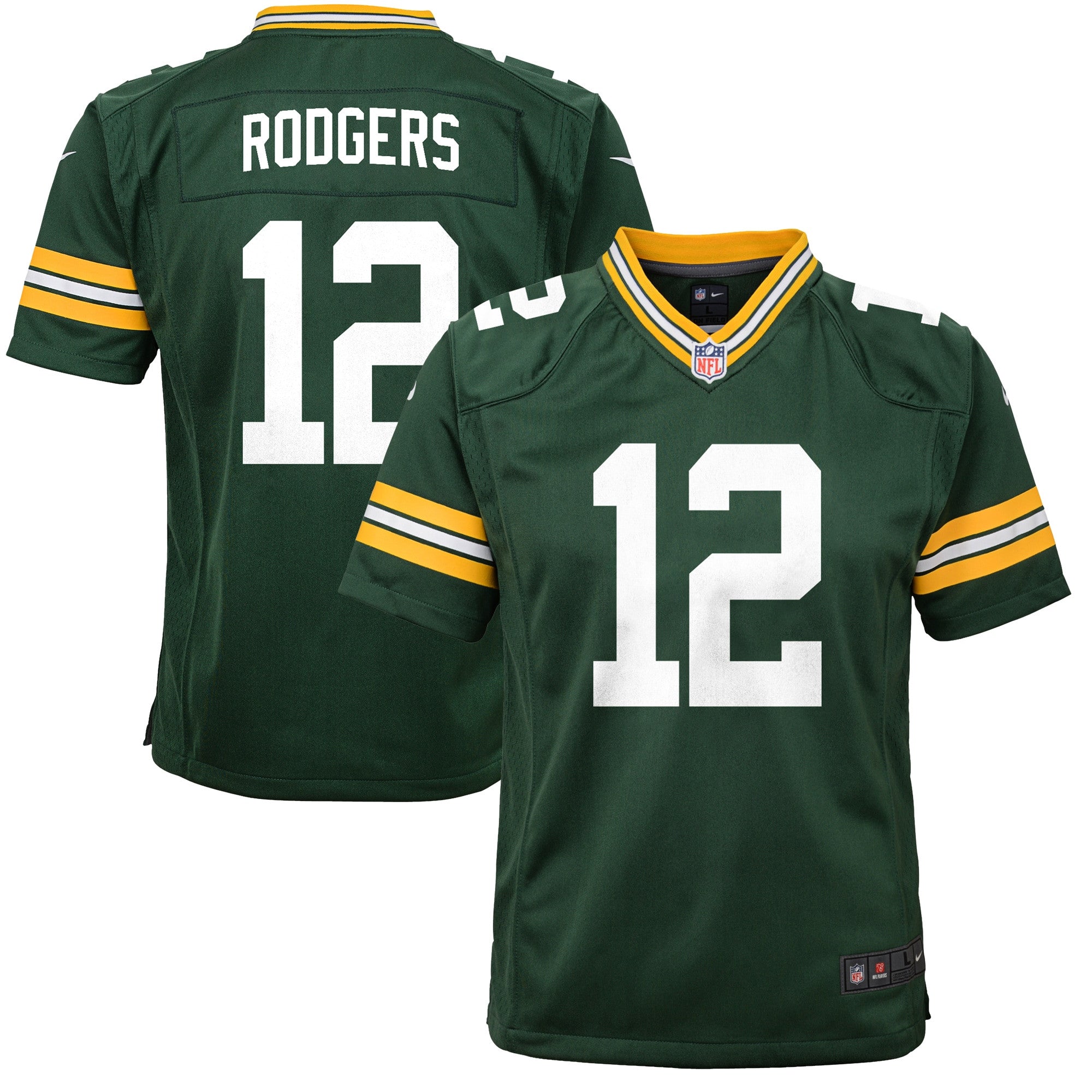 Aaron Rodgers Green Bay Packers green jersey