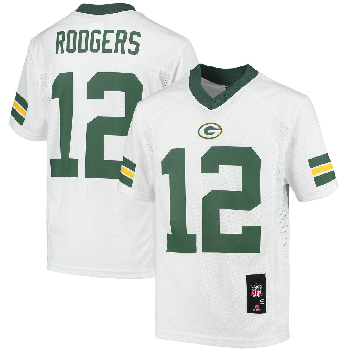 Aaron Rodgers Green Bay Packers white jersey