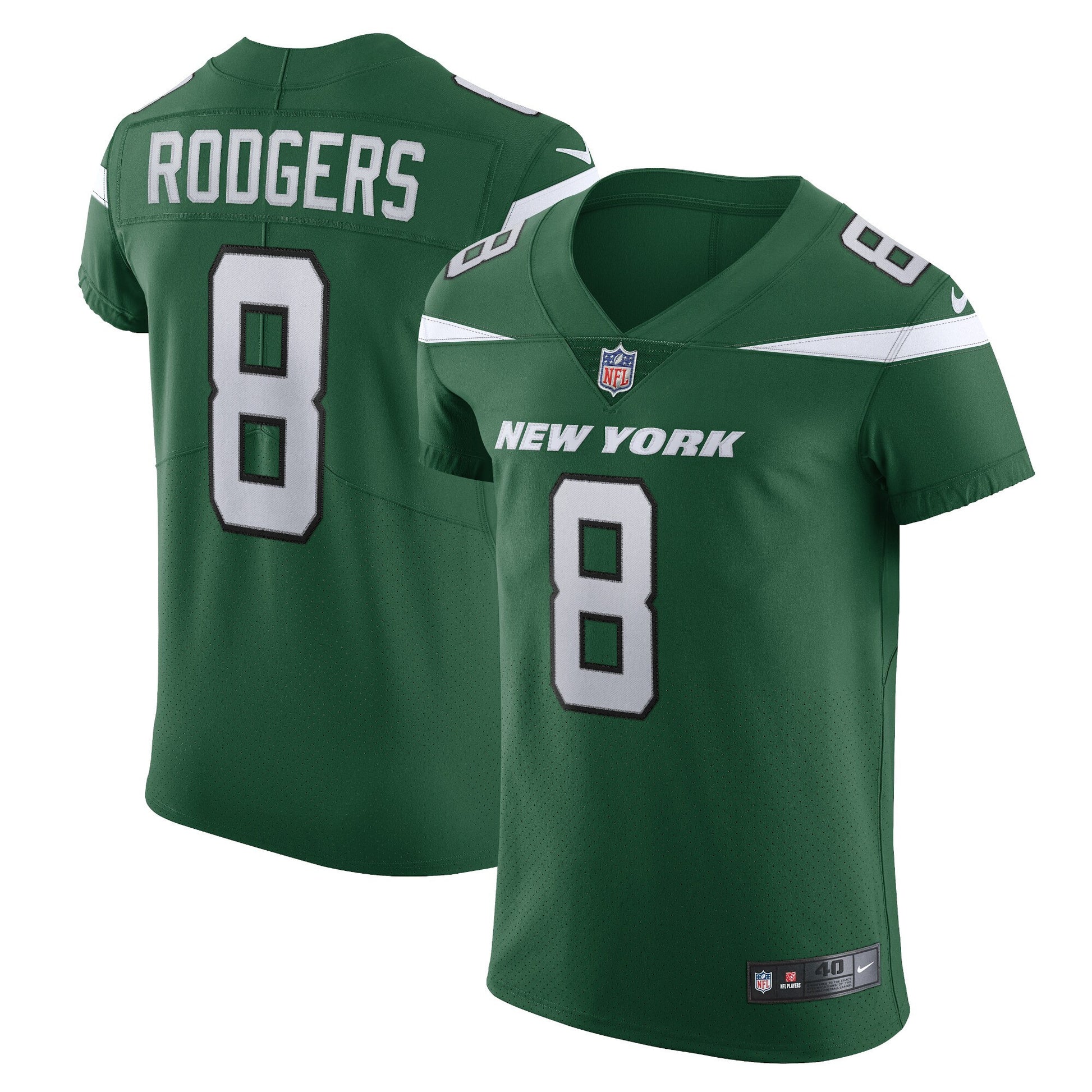 Aaron Rodgers New York Jets green Vapor jersey