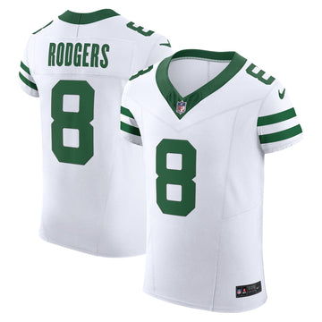 Aaron Rodgers New York Jets white Vapor jersey