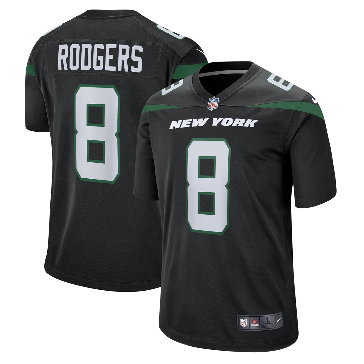 Aaron Rodgers New York Jets black jersey