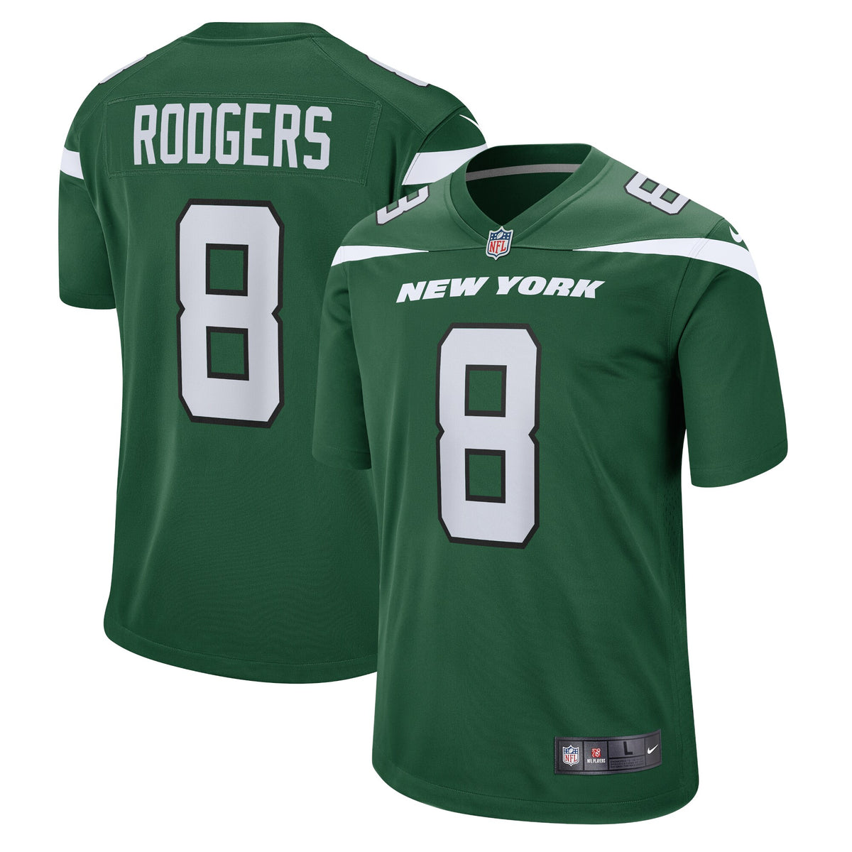 Aaron Rodgers Gotham New York Jets green jersey