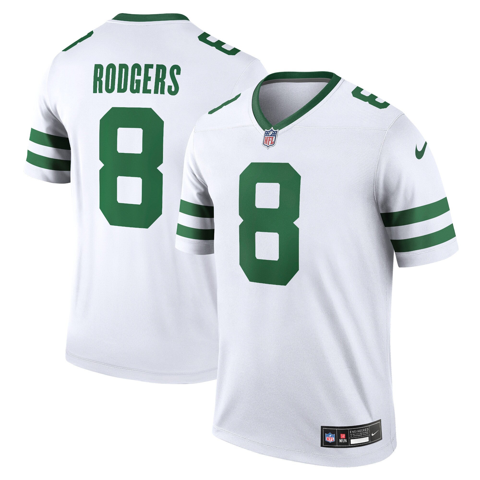 Aaron Rodgers New York Jets white Legend jersey