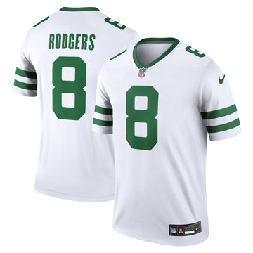 Aaron Rodgers New York Jets white Legend jersey
