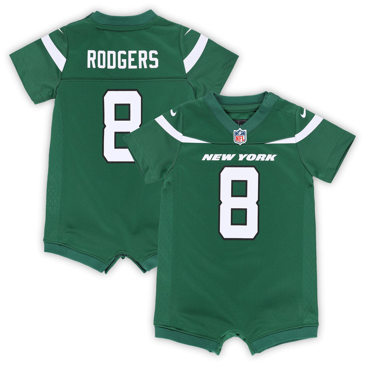 Aaron Rodgers Newborn New York Jets green Game jersey