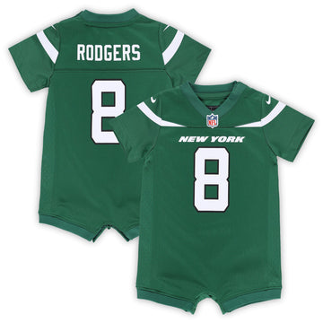 Aaron Rodgers Newborn New York Jets green Game jersey