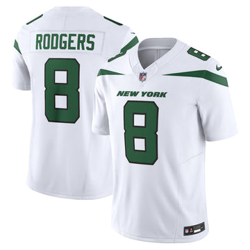 Aaron Rodgers New York Jets white Vapor jersey