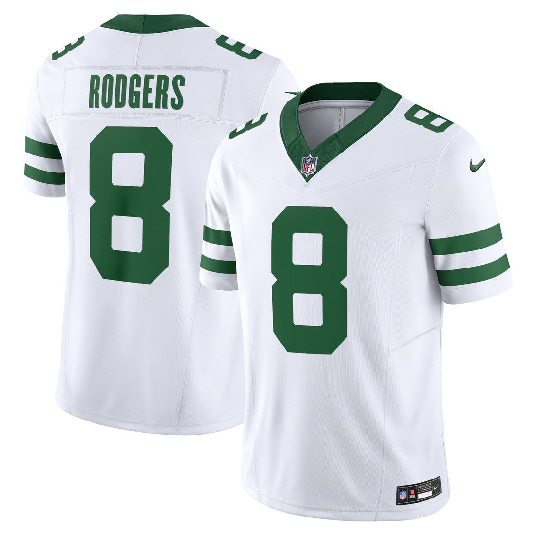 Aaron Rodgers New York Jets white Vapor jersey