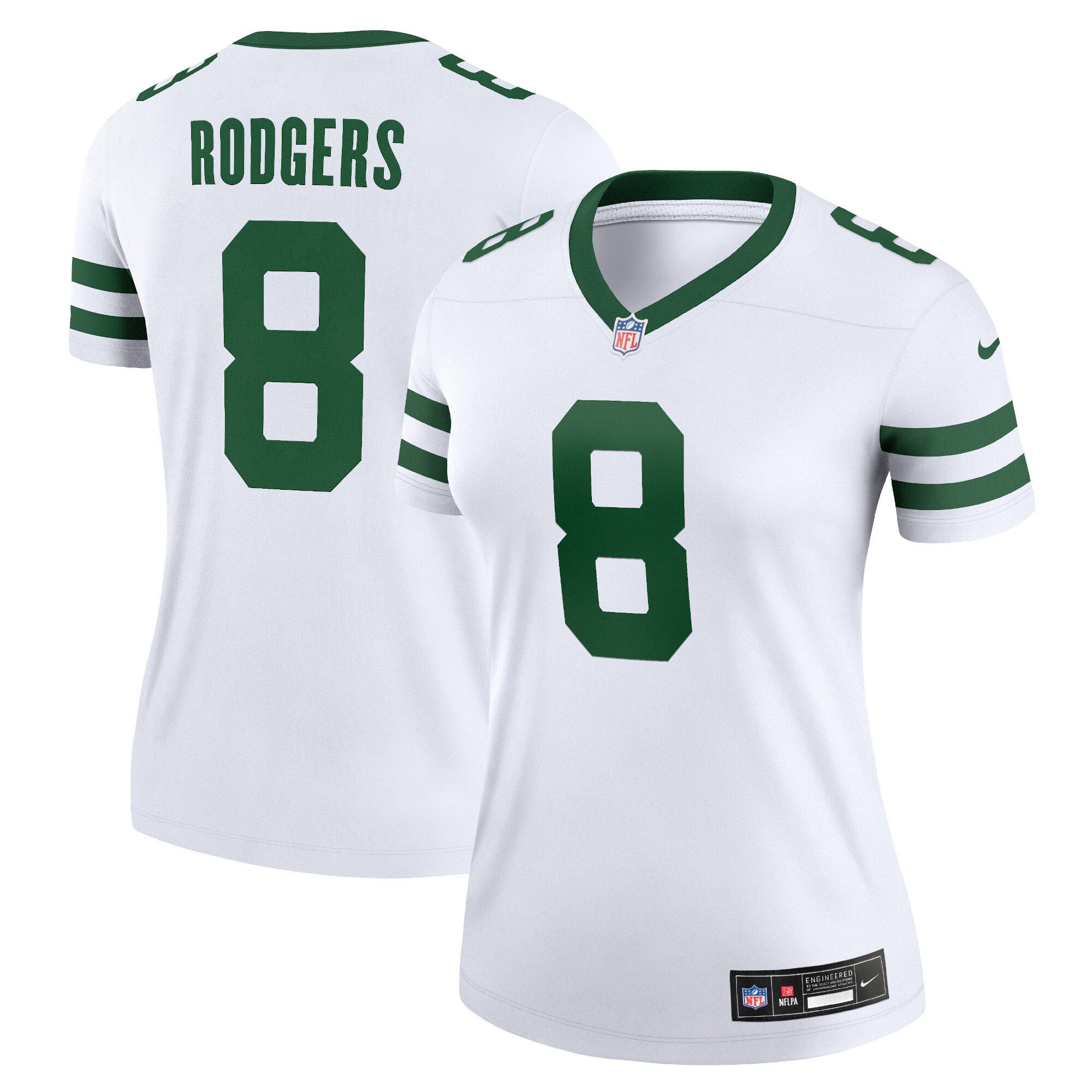 Aaron Rodgers New York Jets white Legend jersey